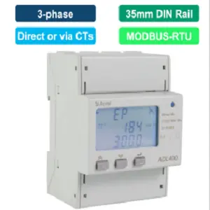 Model 4: ADL400 3-phase DIN-rail Energy Meter